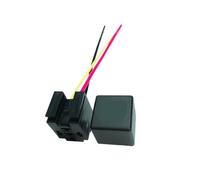 1 Pcs 40A24V four-pin square light back socket JD2912 40A automotive relay with socket with wire