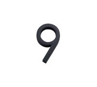 1 PCS 4inch/10cm 3D Black For Home Mailbox Hotel Address Acrylic Numeral Tag Number Plate Sign 0 To 9 Door Label(Number 9)