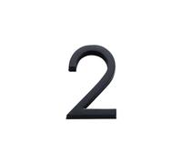 1 PCS 4inch/10cm 3D Black For Home Mailbox Hotel Address Acrylic Numeral Tag Number Plate Sign 0 To 9 Door Label(Number 2)