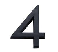 1 PCS 4inch/10cm 3D Black For Home Mailbox Hotel Address Self-Adhesive 0 To 9 Number Plate Sign Door Label Numeral Tag(Number 4)