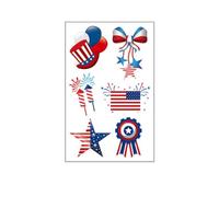 1 Pcs 4th of July Temporary Tattoos,Balloon and Eats Design Etc,250 Anniversary USA Temporary Tattoos,Fourth of July USA Independence Day Patriotic Party Favors
