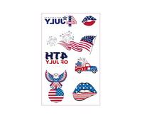 1 Pcs 4th of July Temporary Tattoos,July 4th Artwork Design Etc,250 Anniversary USA Temporary Tattoos,Fourth of July USA Independence Day Patriotic Party Favors