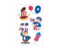 1 Pcs 4th of July Temporary Tattoos,The Eagle and Hat Design Etc,250 Anniversary USA Temporary Tattoos,Fourth of July USA Independence Day Patriotic Party Favors