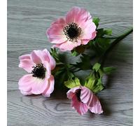 1 PCS 55cm Artificial Anemone Silk Flower Home Decor Wedding Table Room Decoration F1099-Pink