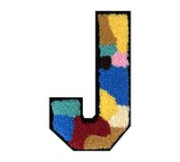 1 PCS 6.0" Camouflage Iron On Chenille Letter Patch - Alphabet Patches for Clothing, Jackets, Backpacks, Hats for Personalized Decor, Custom Name, and Crafts. (J)