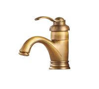1 Pcs 6 Inch Antique Brass Basin Faucet Crane Sink Basin Mixer Faucet YT-5065(Antique)