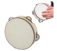 1 Pcs 6 Inch Musical Tambourine Tamborine Drum Round Percussion Gift For KTV Party (6 inch)