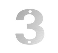 1 Pcs 7.5/9/10/12cm Stainless Steel House Number Double Screw Hole Numbers Address Sign Letters Mailbox Digital Metal Tag(3,10cm)
