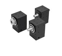 1 Pcs 90 Degree Gearbox Right Angle Commutator Shaft/Hole Output Reducer High Precision Dual Steering Gear for Robotic System(60 Single Shaft 6.35,Speed Ratio 5 to 1)