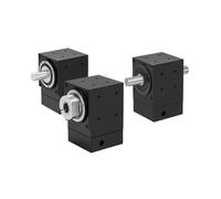 1 Pcs 90 degree right angle steering gear precision commutator 8mm/14mm input gearbox suitable for Nema 23 stepper motor 60mm servo T type reducer(60 Dual Hole 11mm,Speed Ratio 3 to 1)