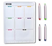 1 PCS A4 Weekly Planner Whiteboards, Magnetic Whiteboard for Fridges with 4 Magnetics Dry Wipe Pens, Magnetic Weekly Planner for Fridge Practical Fridge Whiteboard Magnetics for Home Use