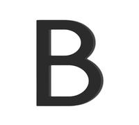 1 Pcs Address Big Modern Door Alphabet Floating House Number Letters Sign 0-9 Black Numbers 125mm 5 Inch Home Outdoor(B)