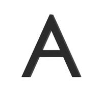 1 Pcs Address Big Modern Door Alphabet Floating House Number Letters Sign 0-9 Black Numbers 125mm 5 Inch Home Outdoor(A)