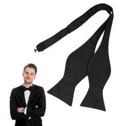 1 Pcs Adjustable Self Tying Tie, Self Tie Bow Ties, Men Formal Neck Bowtie Bow Tie, Solid Color Self Tied for Formal Wedding Party Tuxedo Bow Ties Men's Bowtie for Self Tying Ribbon Crossband Suitable