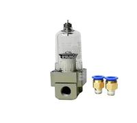 1 pcs Air Filter AF2000-02 1/4'' Pneumatic Air Water Filter Manual Drain oil separator(With-4mm-Fittings,Fiber Filter)