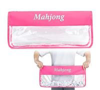 1 PCS American Mahjong Tile Bag - Empty Mahjong Tiles Bag Only with Zippered & Letters, Case Only, HOT Pink