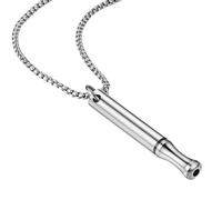 1 Pcs Anxiety Relief Necklace Stainless Steel Mindful Breathing Necklace Stress Relief Necklaces for Habit Breathing Exercises Anxiety Relief Gifts for Unisex