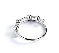 1 Pcs Anxiety Ring Beads for Women, Worry Spinner Ring for Anxiety Girl, for Stress Reliever Open Adjustable Stackable Fidget Spinner Ring, Daily Wear Useful and Fashion