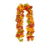 1 Pcs Artificial Autumn Fall Maple Leaf Garland - Maple Leaf Fall Leaves Hanging Vine Foliage Garland Decorations for Thanksgiving, Halloween, Christmas & Home Decor