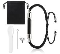 1 Pcs Ashes Keepsake, Mini Urns for Human Ashes Small Urns for Human Ashes, Jewellery for Ashes Stainless Steel Ashes Urn for Human Cremation with Storage Bag and Spoon