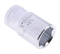 1 pcs - Bahco 1/4 in Drive 10mm Standard Socket, 6 point, 24.7 mm Overall Length