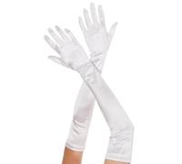 1 Pcs Ball Gloves, Long Satin Gloves EveningGloves, Stretchy Elbow LengthGloves, LongGloves, SatinGloves, Elbow Length Velvet Glove for Women Ladies Costume Evening Opera Bridal Party Wedding Prom