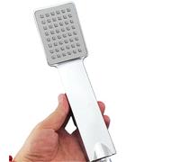 1 Pcs Bathroom Hand Held Square Shower Head Plastic Plated Shower Head Sprayer High Pressure Water ABS+TPR Bathroom Accessories