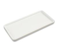 1 Pcs Bathroom Tray,Bathroom Vanity Tray, Ceramic Vanity Tray White, Small Rectangle Bathroom Countertop Tray for Perfume, Candles, Cosmetics, Storage for Dressing Table, Sink, Kitchen, Bedside