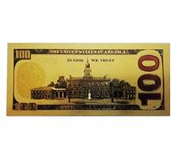 1 PCS Beautiful COLOURISED 24K Gold Plated Embossed $100 Bill USD Dollar Note