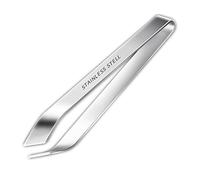 1 Pcs Bevel Fish Tweezers,Multifunction Stainless Steel Kitchen Tools,for Plucking Poultry Feathers,Removing Fish Bones,Scales,Garlic Peeler Skin Remover,12CM