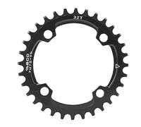 1 Pcs Bike Single Speed Chainring, 96BCD Bike Narrow Wide Round Chain Ring Repair for Mountain Bicycle Road Bike(32T)