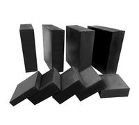 1 Pcs Black Industry Silicone Rubber Block Sheet, Elastic Anti Slip Damping Gasket Shockproof Pad 50X50/100x100/150X150/200x200mm(100X100X20mm)