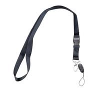 1 Pcs Black Neck Lanyard Strap with Detachable Buckle and Metal Lobster Clip, 17.13 inch Office Badge Bulk Lanyards for Hanging ID Card Holder, Pass Card Badge, Keys or Cell Mobile Phone
