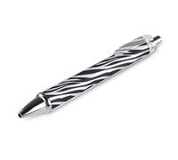 1 Pcs Black Pens Ballpoint - Black White Zebra Print 0.5 Mm Pens for Journaling, Fine Ink Ball Point Pen for Writing Office And School Supplies