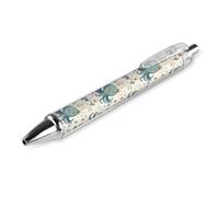 1 Pcs Black Pens Ballpoint - Cartoon Octopus Blue Print 0.5 Mm Pens for Journaling, Ink Fine Ball Point Pen for Office Writing And School Supplies