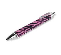 1 Pcs Black Pens Ballpoint - Pink Black Zebra Print Striped 0.5 Mm Pens for Journaling, Ink Fine Ball Point Pen for Office Writing And School Supplies