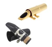 1 pcs Black Plastic B Flat Clarinet Mouthpiece with Cap & 40 Pcs Sax Patches Pads Mouthpiece Cushions