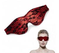 1 Pcs Blindfold for Adults Couples, Red Floral Lace Eye Mask, Soft Comfortable Sleeping Meditation Eyeshade, Valentine's Day Gift for Girlfriend Wife(Red)