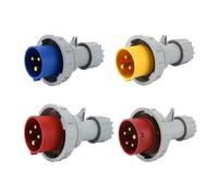 1 Pcs Blue 16A 32A IP67 Industrial and Socket Three Hole Four Five Straight Seat Concealed(LX 0232-4-3 core32A)