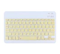 1 PCS Bluetooth Keyboard for Tablet, Bluetooth Wireless Keyboard for i.pad, Universal Rechargeable Portable Silent Compatible with i.Pad/Windows/Samsung Tab/Lenovo Tab/iOS/Android (Yellow)