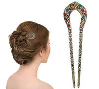1 pcs Bridal Wedding Hair Styling Pins, Leaves Style Clips Barrettes Bride Head Piece U Shape Rhinestone Flower Hair Accessories for Women & Girls Brides Bridesmaids