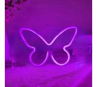 1 Pcs Butterfly Neon Signs，USB or 3-AA Battery Powered Neon Light or Party, Birthday, Wedding, Bedroom Wall Bar, Bedroom, Indoor,Christmas Gifts