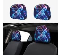 1 PCS Car Headrest Cover Personalize Stretch Breathable Car Seat Headrest Protector Universal Auto Head Rest Covers Auto Accessories DNA Genetic Helix Headrest Cover for Cars Sedans Vans Trucks