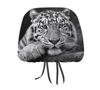 1 PCS Car Headrest Covers 11" X 10.6" Stretchy Polyester Headrest Protector
