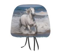 1 PCS Car Headrest Covers 11" X 10.6" Stretchy Polyester Headrest Protector