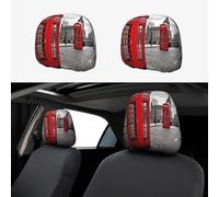 1 PCS Car Headrest Covers Soft Breathable Car Head Rest Covers Protector London Red Telephone Booth Headrest Covers for Cars Seat Headrest Covers for Trucks SUV Universal Interior Cars Accessories