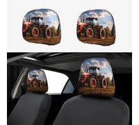 1 PCS Car Headrest Covers Soft Breathable Car Seat Head Rest Covers Set Elastic Head Rest Protector Universal Auto Accessories Fantasy Farm Tractor Headrest Cover for Cars Sedans Vans Trucks