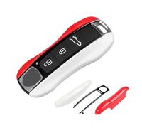 1 Pcs Car Key Shells for Porsche Cayenne 2018-2025 Panamera 2017-2024 911 2019-2023 Taycan 2019-2024, Remote Keyring Bag Keychain Holder Key Fob Cover Case Key Case Key Holder Wallet,A