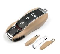 1 Pcs Car Key Shells for Porsche Cayenne Panamera 911 718 Macan Boxster Cayman, Remote Keyring Bag Keychain Holder Key Fob Cover Case Key Case Key Holder Wallet Accessories,C