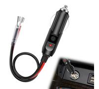1 Pcs Car Replacement 12V/24V Cigarette Lighter with Male Plug and Lead, For Automobiles, Ships and Other Equipment, Such as Air Purifiers, GPS